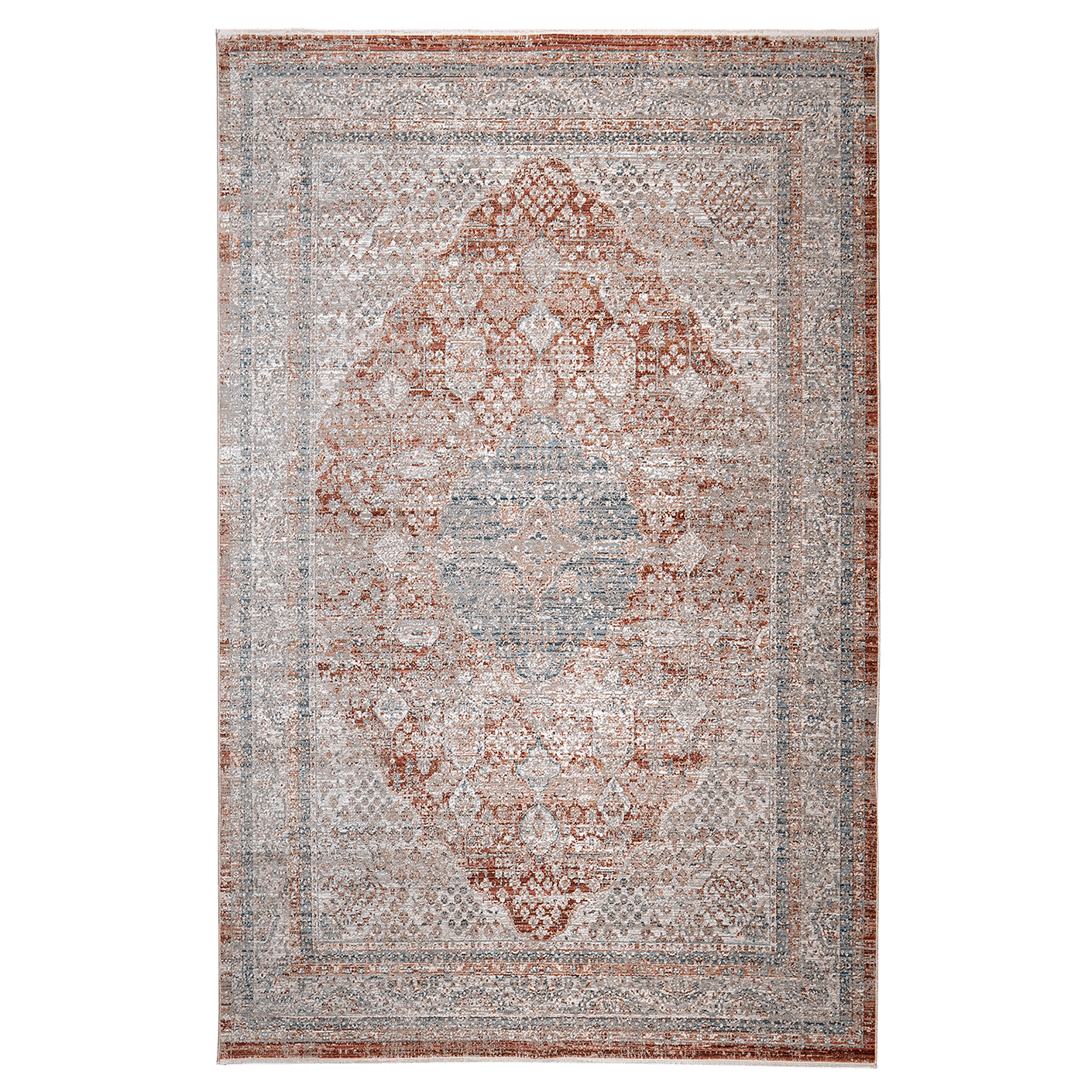 Alexander Rosso carpets in red and beige, shown in a product top view as image 1