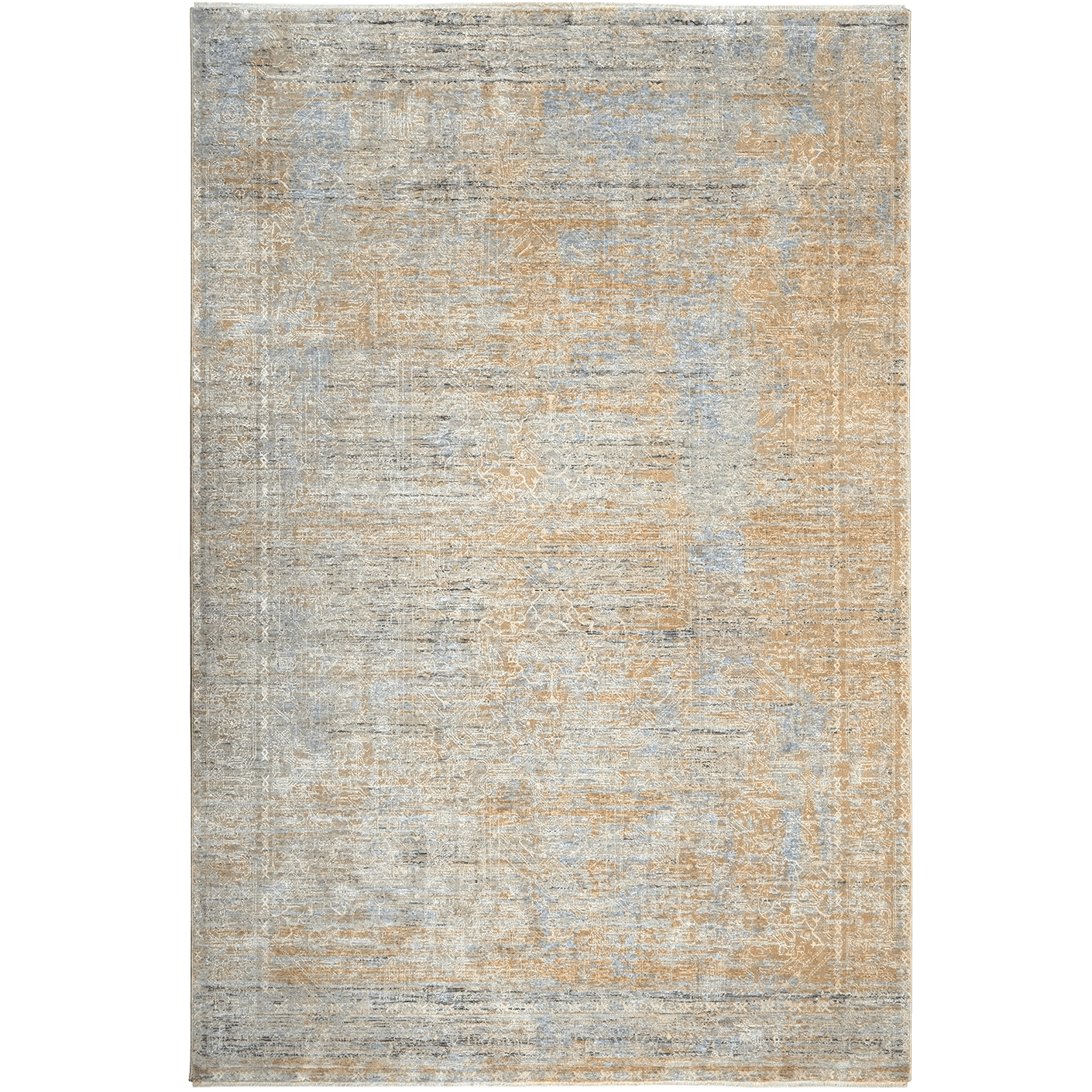 Hana Goldberg carpets in gold, shown in a product top view as image 1