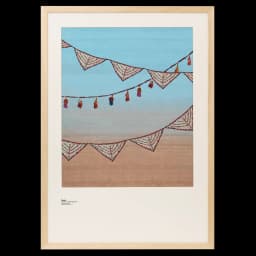 Fiesta fine art print in blue, shown in a lifestyle front view as image 1