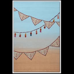 Fiesta canvas in multicolour and blue, shown in a product front view as image 1