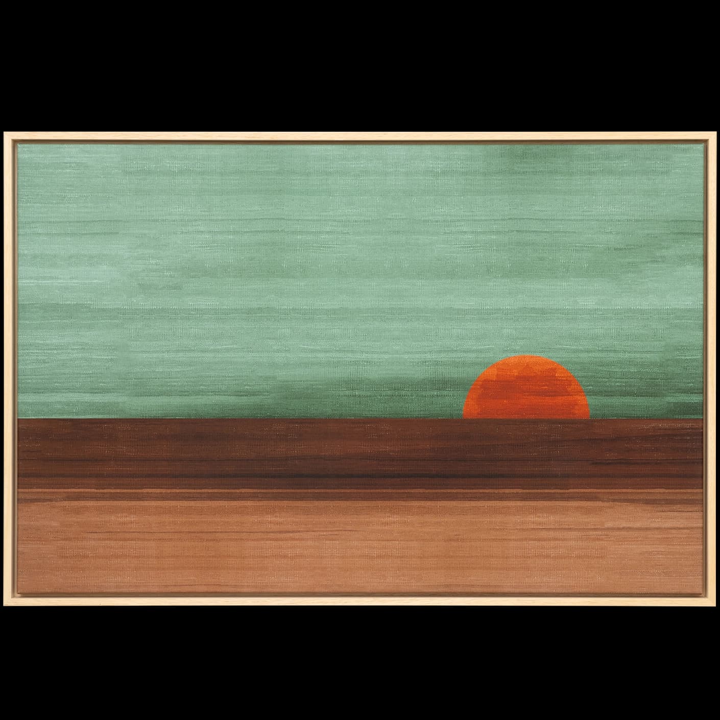 Sunset canvas in green, shown in a product front view as image 1