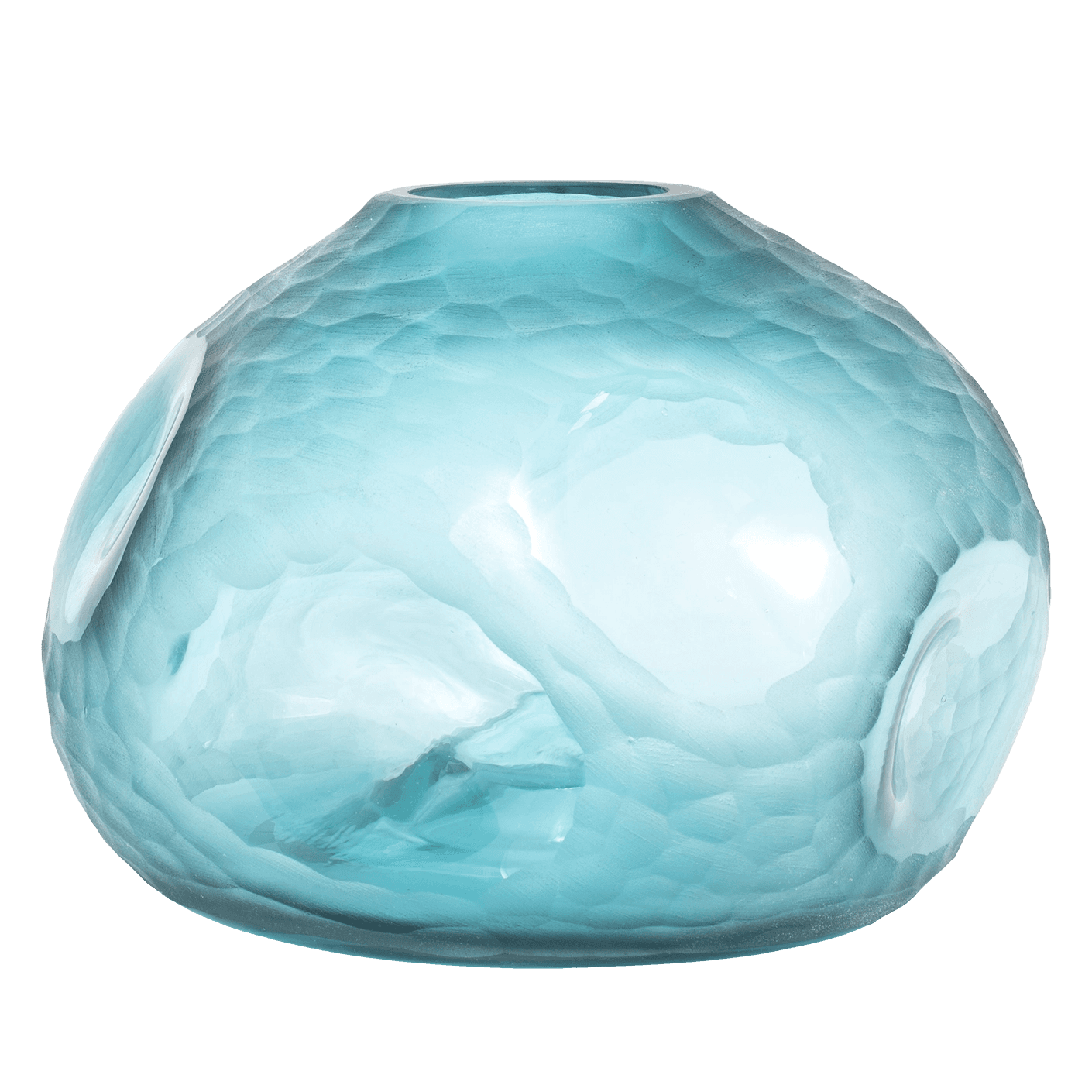 Tiffany Storms II vases in turquoise, shown in a product front view as image 7